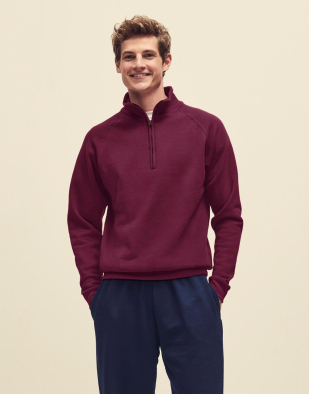 Sweatshirt Fruit of the Loom Classic Zip Neck Sweat 21001 | Swedishmerch