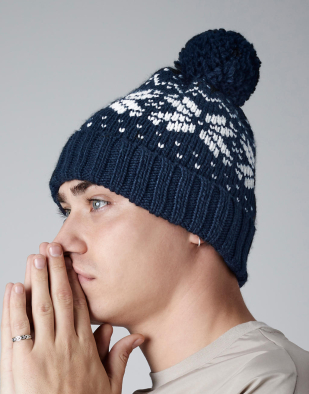 Mössa Beechfield Fair Isle Snowstar Beanie 34469 | Swedishmerch