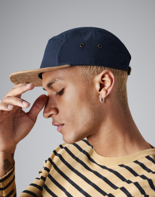 Keps Beechfield Suede Peak 5 Panel Cap 36069 | Swedishmerch