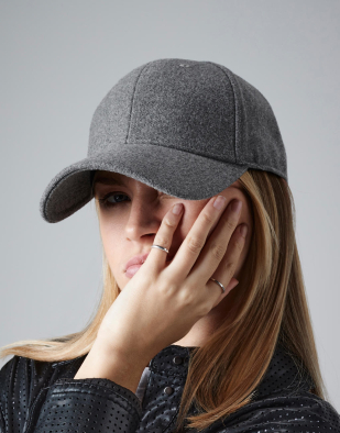 Keps Beechfield Melton Wool 6 Panel Cap 39669 | Swedishmerch