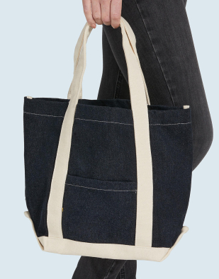 Väska Canvas Denim Shopper 63857 | Swedishmerch
