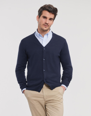 Sweatshirt Russell Collection Men's V-Neck Knitted Cardigan 79800 | Swedishmerch