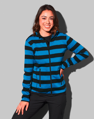 Jacka Stedman Striped Fleece Jacket Women 80105 | Swedishmerch
