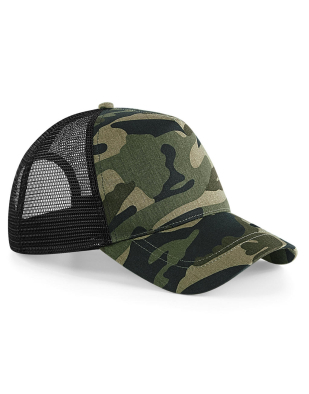 Keps Beechfield Camo Snapback Trucker 02369 | Swedishmerch