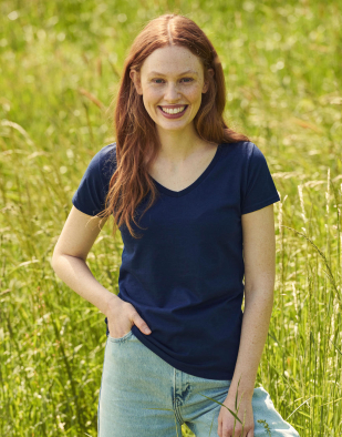 T-shirt Fruit of the Loom Ladies' Iconic 150 V Neck T 14601 | Swedishmerch