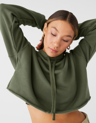 Hoodie Bella+Canvas Women's Cropped Fleece Hoodie 20206 | Swedishmerch