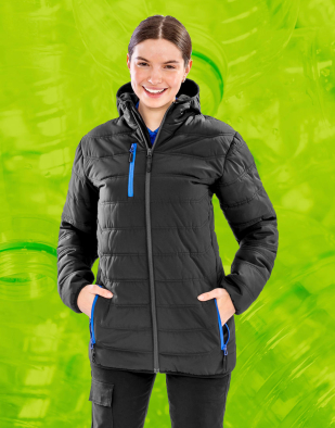 Jacka Result Genuine Recycled Black Compass Padded Winter Jacket 20633 | Swedishmerch