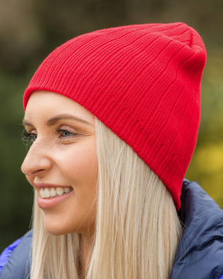 Mössa Result Winter Essentials Delux Double Knit Cotton Beanie Hat 38834 | Swedishmerch