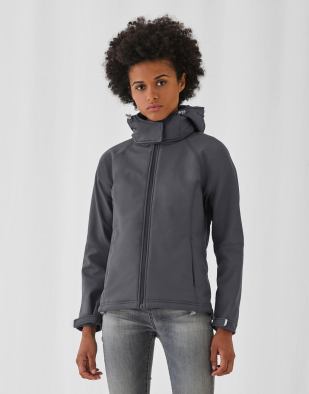Jacka B&C Hooded Softshell/women 46242 | Swedishmerch