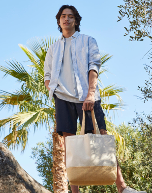 Väska Westford Mill Jute Base Canvas Tote 66528 | Swedishmerch