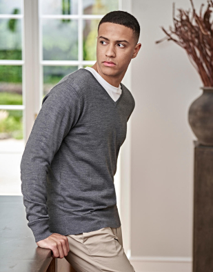 Sweatshirt Tee Jays Men's V-Neck Sweater 76454 | Swedishmerch