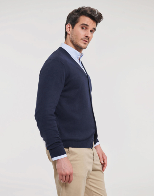 Sweatshirt Russell Collection Men's V-Neck Knitted Cardigan 79800 | Swedishmerch