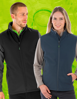 Jacka Result Genuine Recycled Men's Recycled 2-Layer Printable Softshell B/W 96133 | Swedishmerch