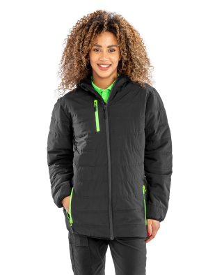 Jacka Result Genuine Recycled Black Compass Padded Winter Jacket 20633 | Swedishmerch