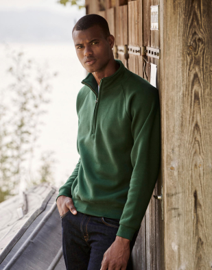 Sweatshirt Fruit of the Loom Premium Zip Neck Sweat 26101 | Swedishmerch