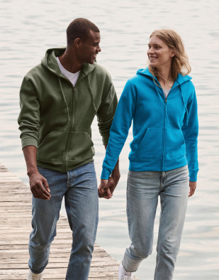 Ziphoodie Fruit of the Loom Premium Hooded Zip Sweat 29301 | Swedishmerch