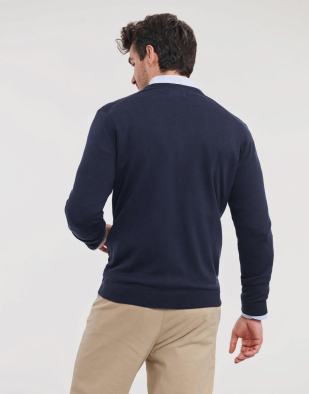 Sweatshirt Russell Collection Men's V-Neck Knitted Cardigan 79800 | Swedishmerch