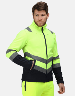Jacka Regatta High Visibility Pro Hi Vis Softshell Jacket 98317 | Swedishmerch