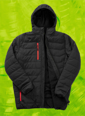 Jacka Result Genuine Recycled Black Compass Padded Winter Jacket 20633 | Swedishmerch