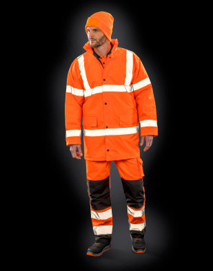 Jacka Result Safe-Guard Core Hi-Vis Motorway Coat 81833 | Swedishmerch