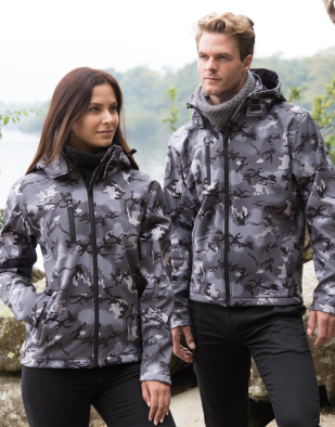 Jacka Result Urban Camo TX Performance Hooded Softshell 85933 | Swedishmerch