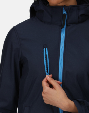 Jacka Regatta Professional Women's Venturer 3-Layer Hooded Softshell Jacket 94917 | Swedishmerch